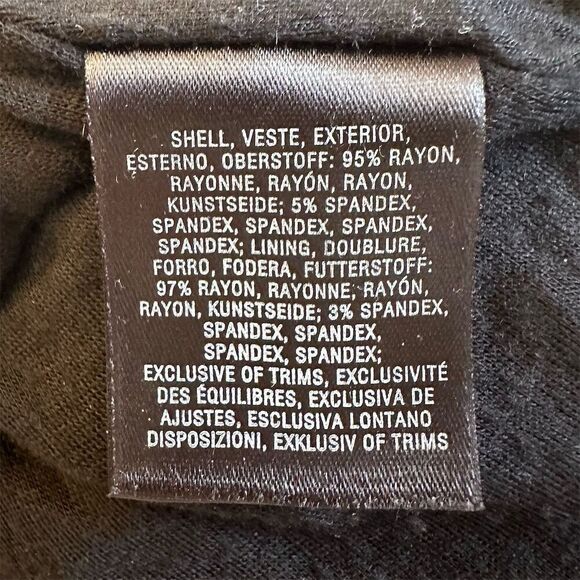 Anthropologie Maeve Black White Art Deco Surplice V Neck 3/4 Sleeve Dress - Picture 7 of 8